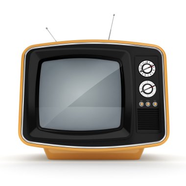 3D render eski tv