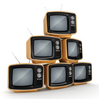 3D render eski tv