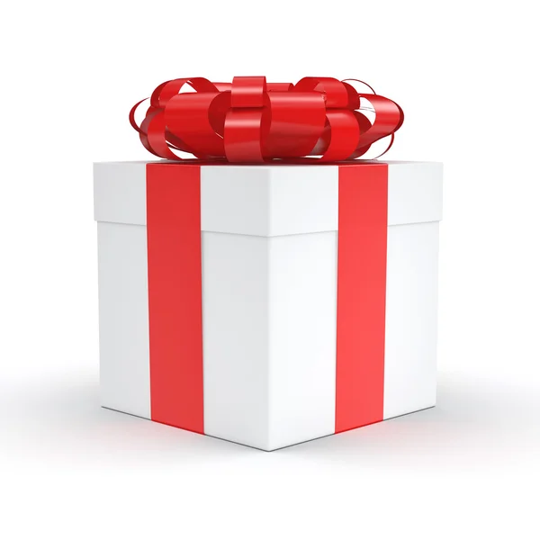 3D rendering White gift box — Stock Photo, Image