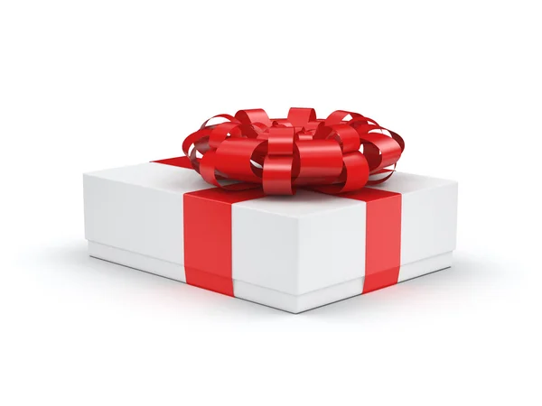 3D rendering White gift box — Stock Photo, Image