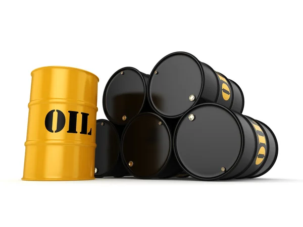 3D rendering svart oljefat — Stockfoto