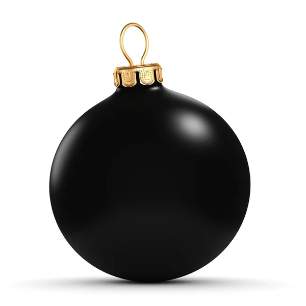 3D renderização bola de Natal preto — Fotografia de Stock