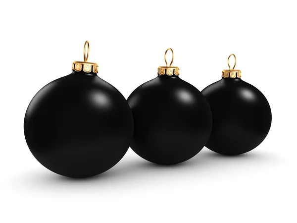 3D renderizado bola de Navidad Negro — Foto de Stock