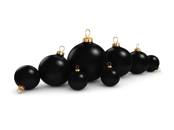 3D renderizado bola de Navidad Negro — Foto de Stock