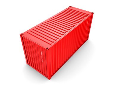 3D render izole kargo konteyner 
