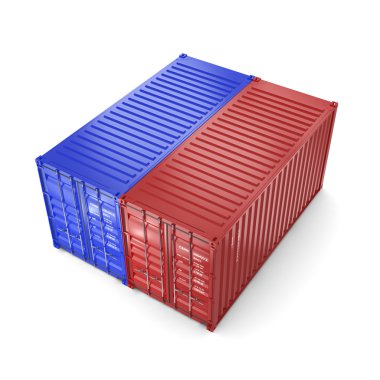 3D render konteynerler