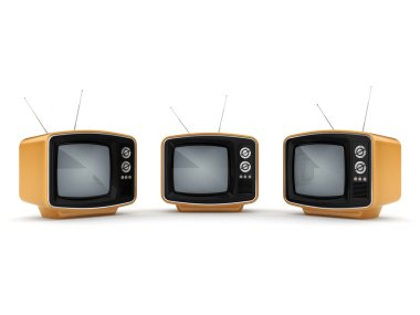 3D render eski tv