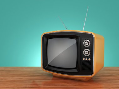 3D render eski tv
