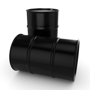 3D render siyah varil