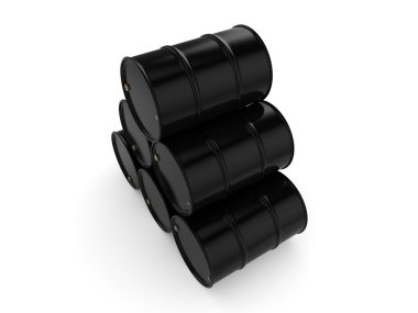 3D render siyah varil