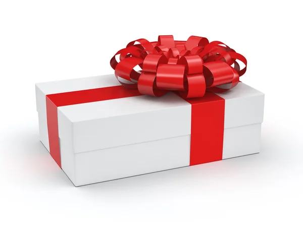 3D-Rendering weiße Geschenkbox — Stockfoto