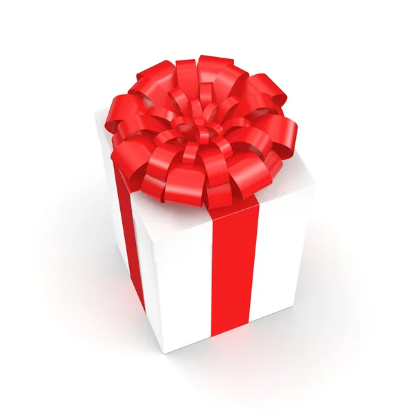 3D rendering White gift box — Stock Photo, Image