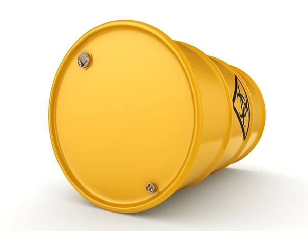 3D rendering biohazard barrel — Stock Photo, Image