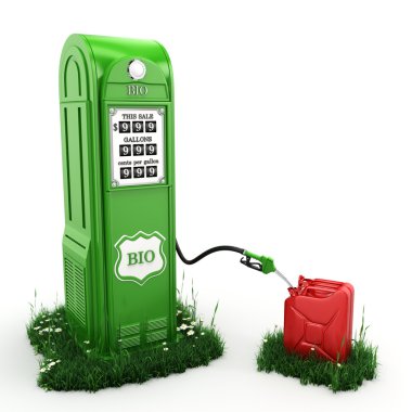 3D render benzin istasyonu