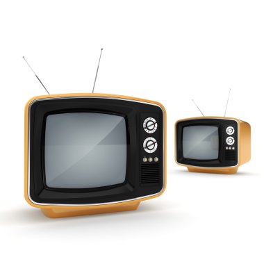 3D render eski tv