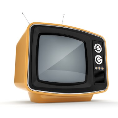 3D render eski tv