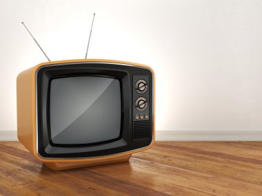 3D render eski tv