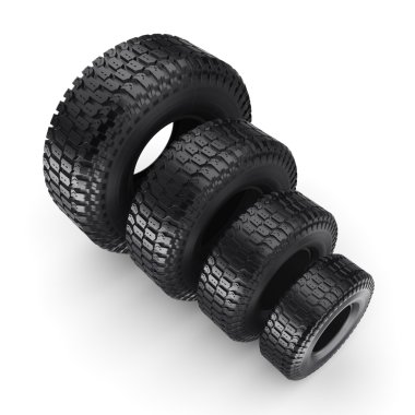 3D render kamyon lastikleri