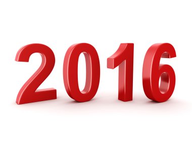 3D render 2016 yeni yıl basamak