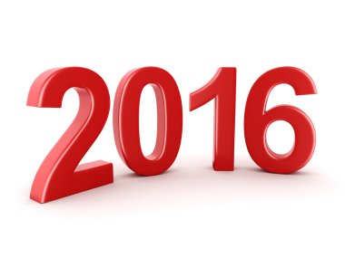 3D render 2016 yeni yıl basamak