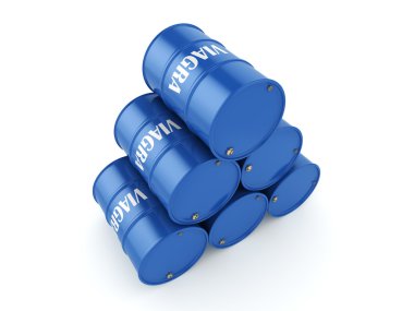 Viagra 3D Render mavi varil
