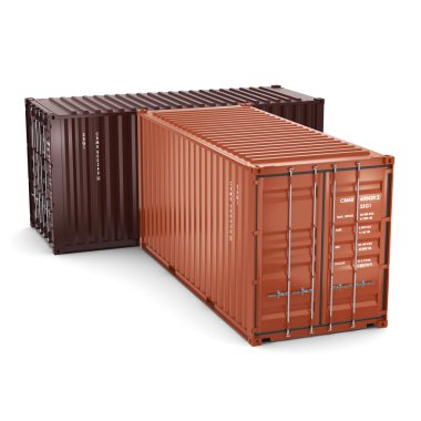 3D render konteynerler