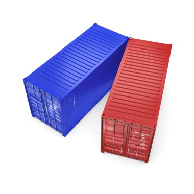 3D render konteynerler