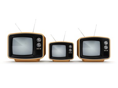 3D render eski tv