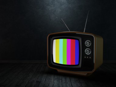 3D render eski tv