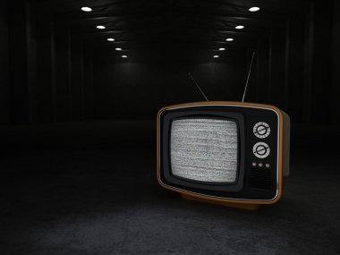 3D render eski tv