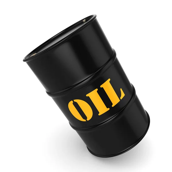 Representación 3D barril de petróleo negro — Foto de Stock