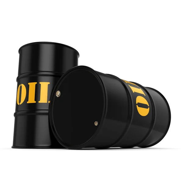 3D render siyah petrol varil — Stok fotoğraf