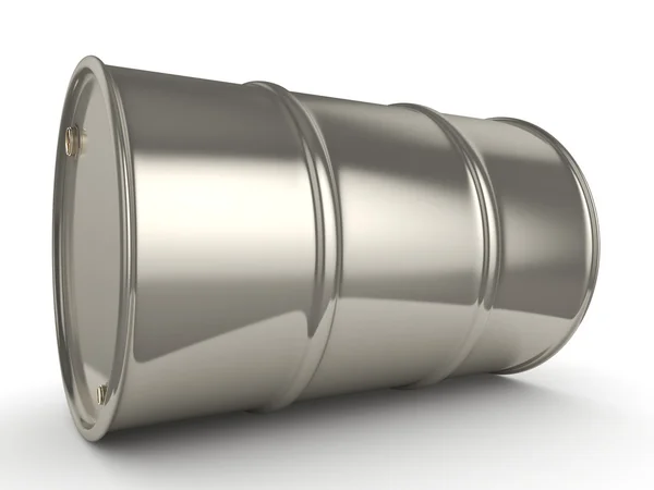 3D renderização brilhante cromo barril — Fotografia de Stock