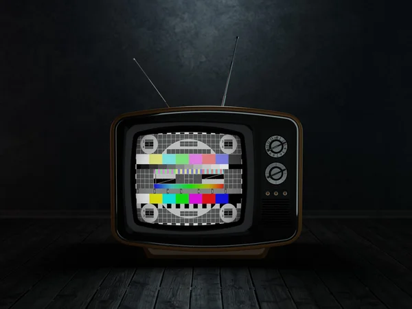3d 渲染的旧电视 — 图库照片