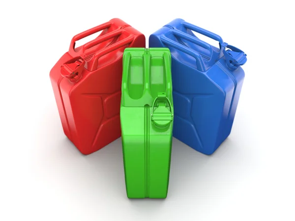 3D rendering jerrycans — Stock Photo, Image
