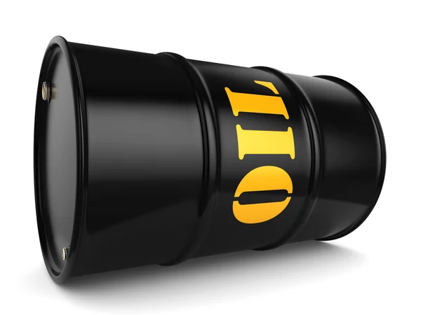 3D renderização barril de óleo preto — Fotografia de Stock