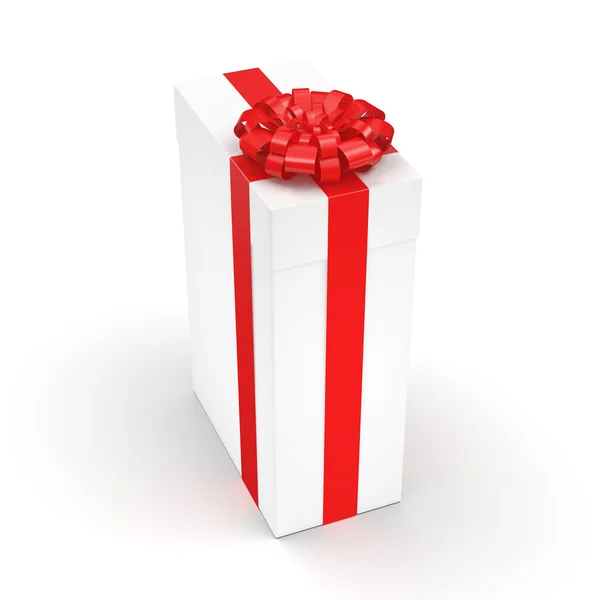 3D rendering White gift box — Stock Photo, Image