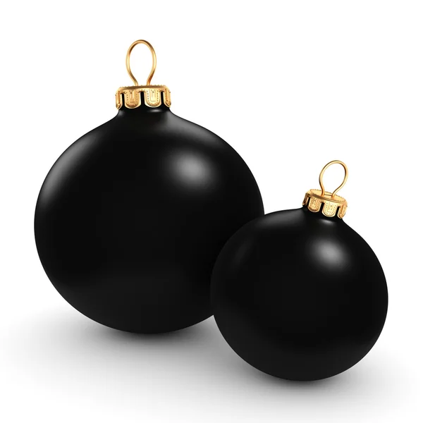 3D renderização bola de Natal preto — Fotografia de Stock