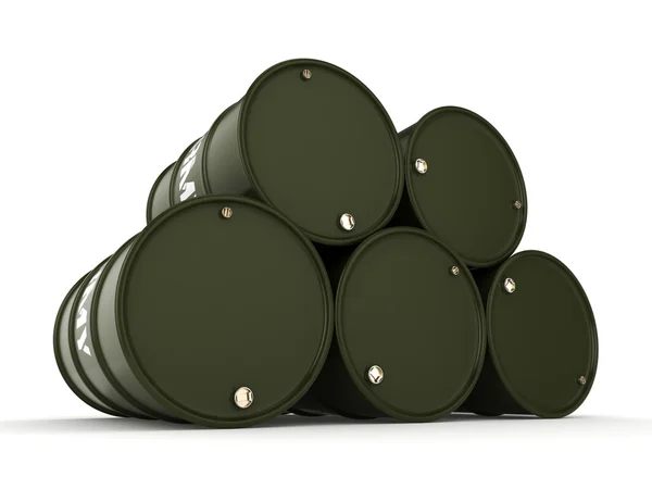 3D rendering army barrels — Stock Photo, Image