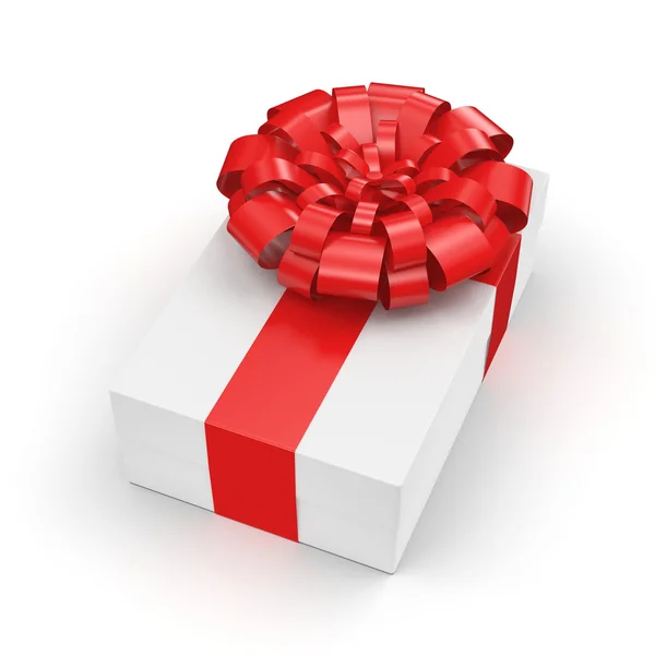 3D rendering White gift box — Stock Photo, Image