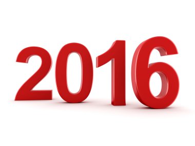 3D render 2016 yeni yıl basamak