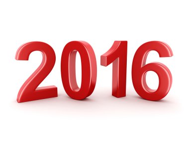 3D render 2016 yeni yıl basamak