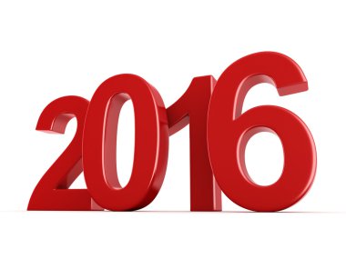 3D render 2016 yeni yıl basamak