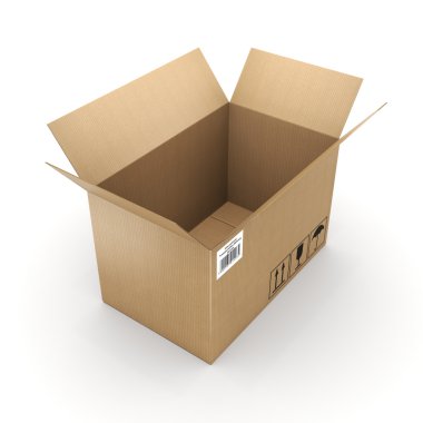 3D render karton kutu