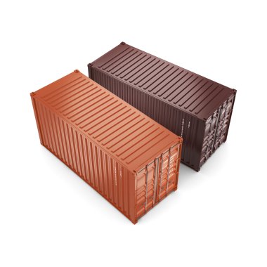 3D render konteynerler