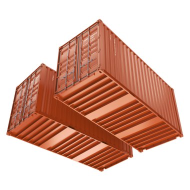 3D render konteynerler