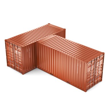 3D render konteynerler