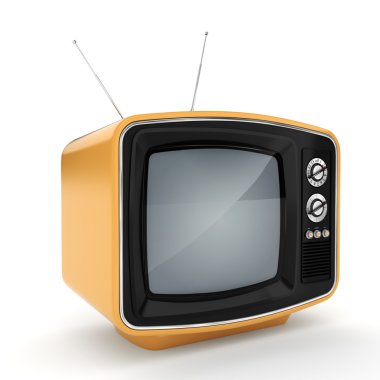 3D render eski tv