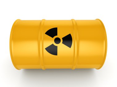 3D render radyoaktif varil