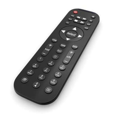 3D render Tv uzaktan